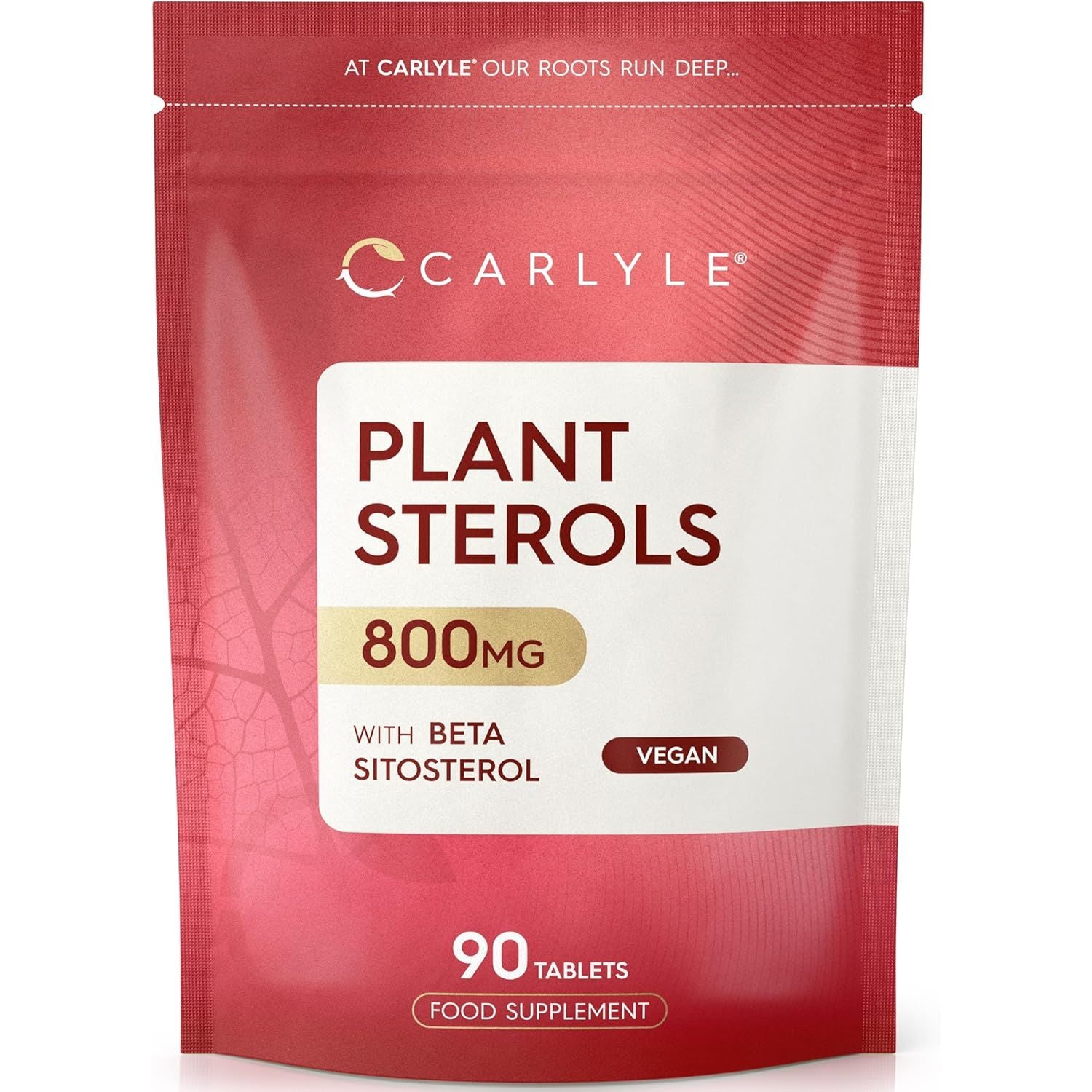 Plant Sterols High Strength 800Mg | 90 Tablets | with Beta-Sitosterol | Vegan and Vegetarian | by Carlyle