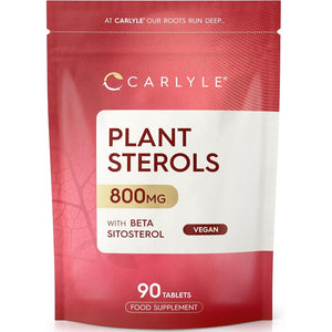 Plant Sterols High Strength 800Mg | 90 Tablets | with Beta-Sitosterol | Vegan and Vegetarian | by Carlyle