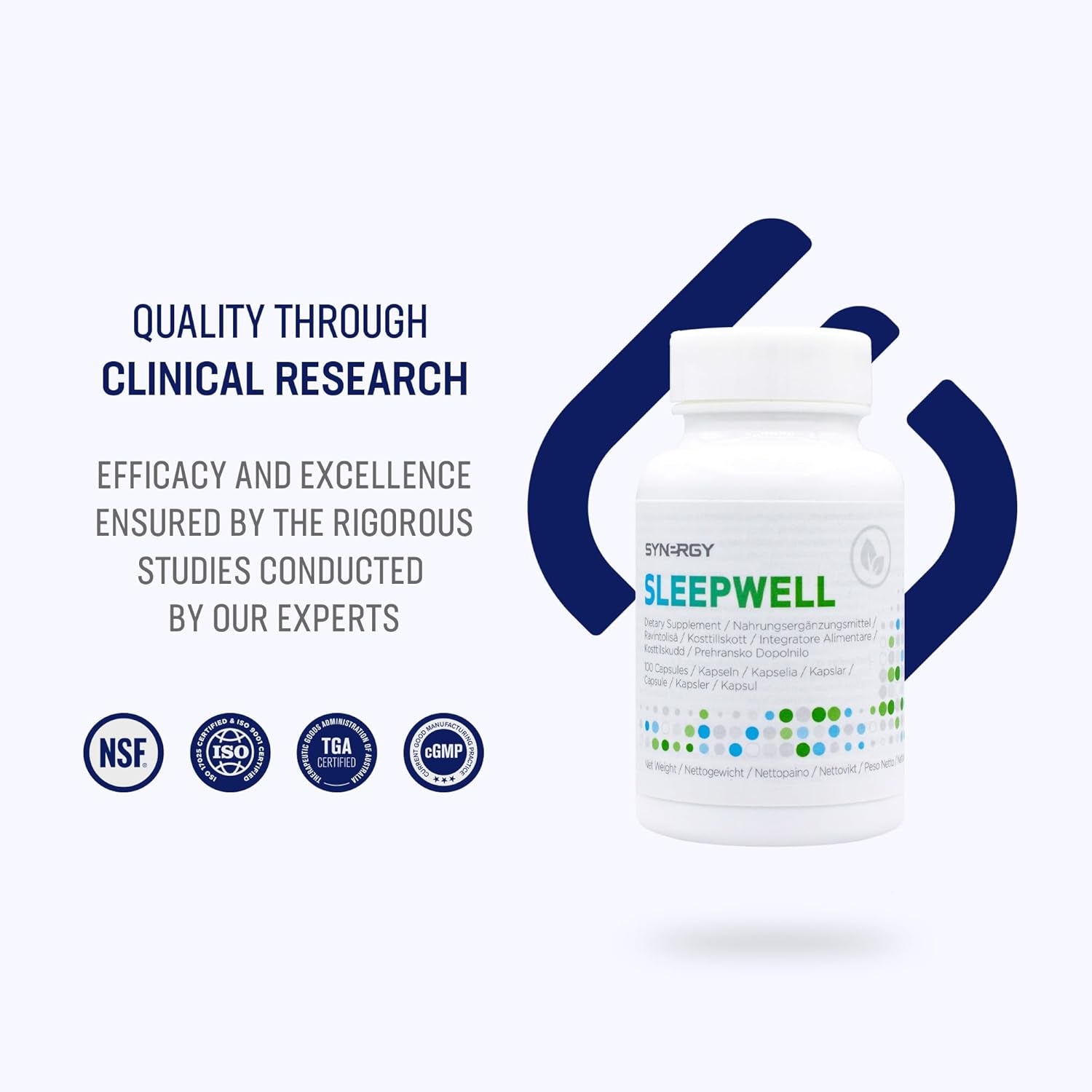 Synergy Worldwide Sleepwell 100 Capsules | Relaxation Supplement with Valerian Root, Passionflower, and Hop Flower | Supports Nervous System Health | Helps Reduce Anxiety and Promote Calm | 39 Gr