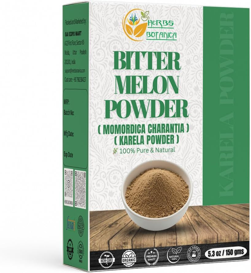 Herbs Botanica Bitter Melon Powder, Karela Powder 150 GMS