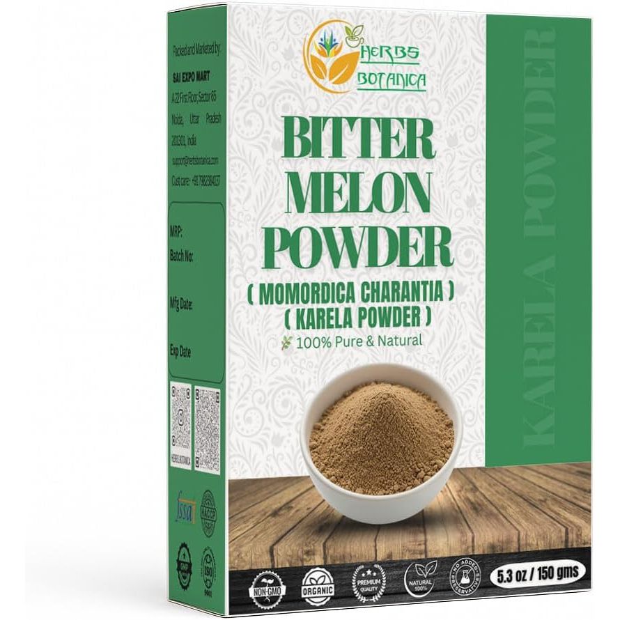 Herbs Botanica Bitter Melon Powder, Karela Powder 150 GMS