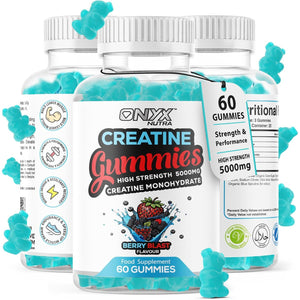 Creatine Monohydrate Gummies 5000Mg - Workout Gym Supplement - 60 Creatine Gummies