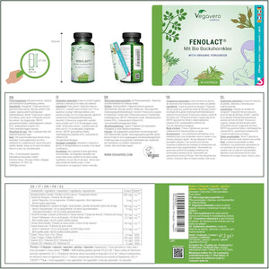 Vegavero Lactation Supplement | Breastfeeding Vitamins | Organic Fenugreek, Iron, Folic Acid and Vitamin D | NO Additives | 90 Capsules | Vegan