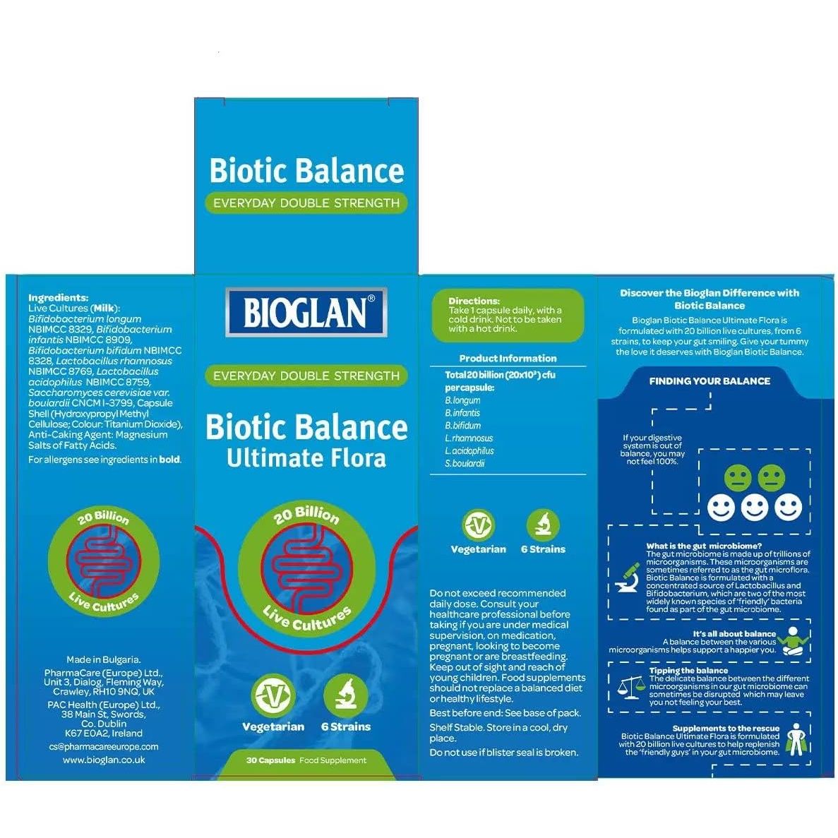 Bioglan Biotic Balance Ultimate Flora, 2 X 30 Capsules