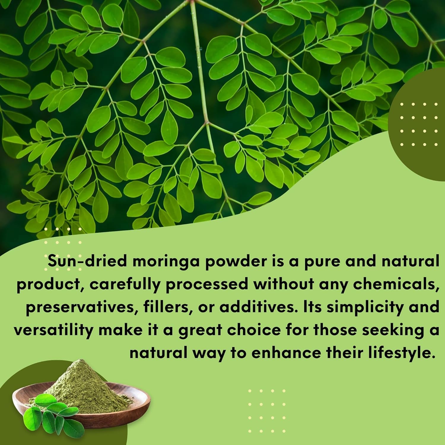Herbs Botanica Moringa Leaf Powder Organic Leaves Oleifera Pure Premium Indian Powder Natural Fresh Morning Drink Vitamins and Immune Vitamin Superfoods 5.3Oz Pack