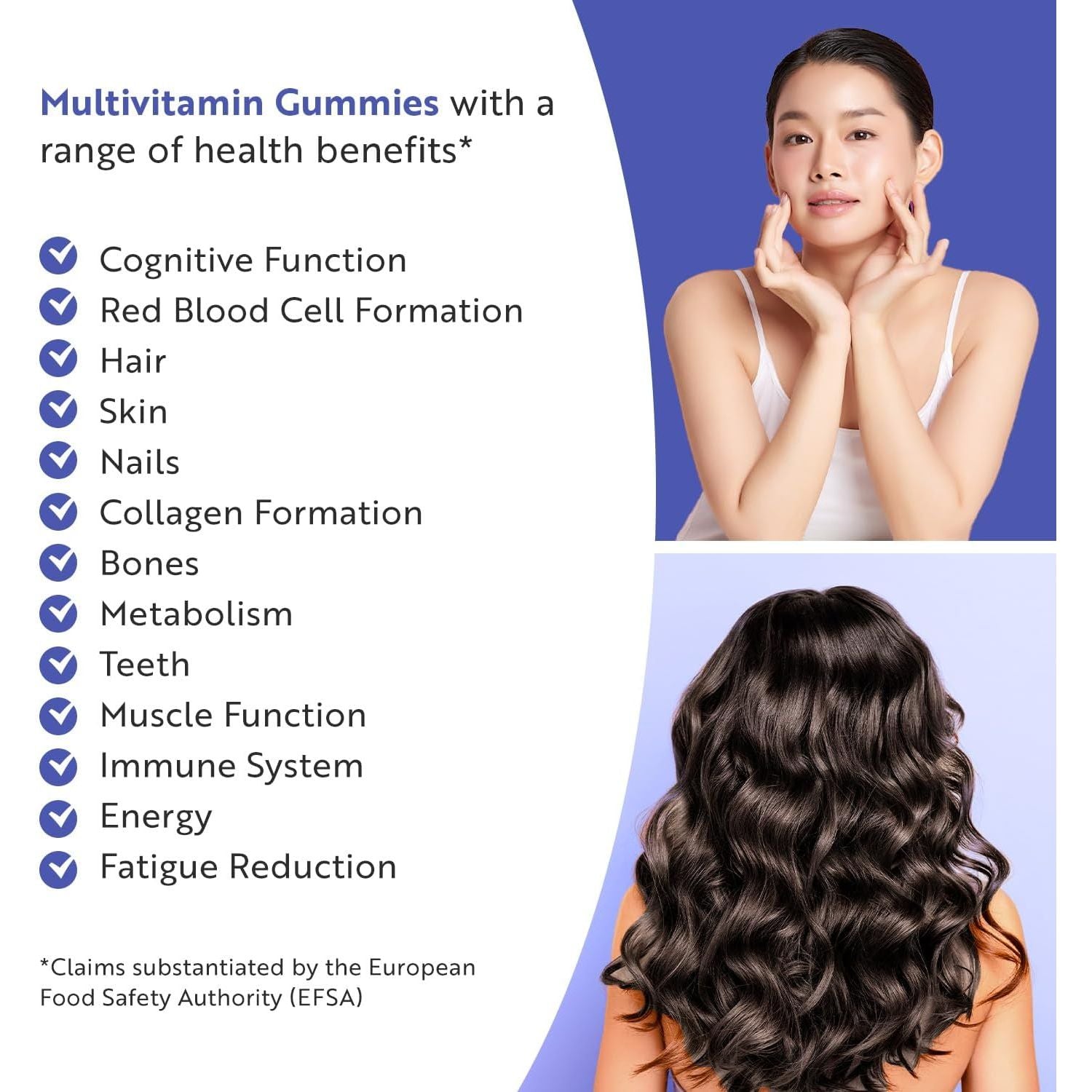 Vegan Multivitamin Gummies for Women & Men – 60 Berry Flavour Chewable Adult Multivitamins (2 Month Supply) Daily Supplement with 14 Vitamins & Minerals Incl. Vitamin C D3 B12 Biotin Zinc – Nutravita