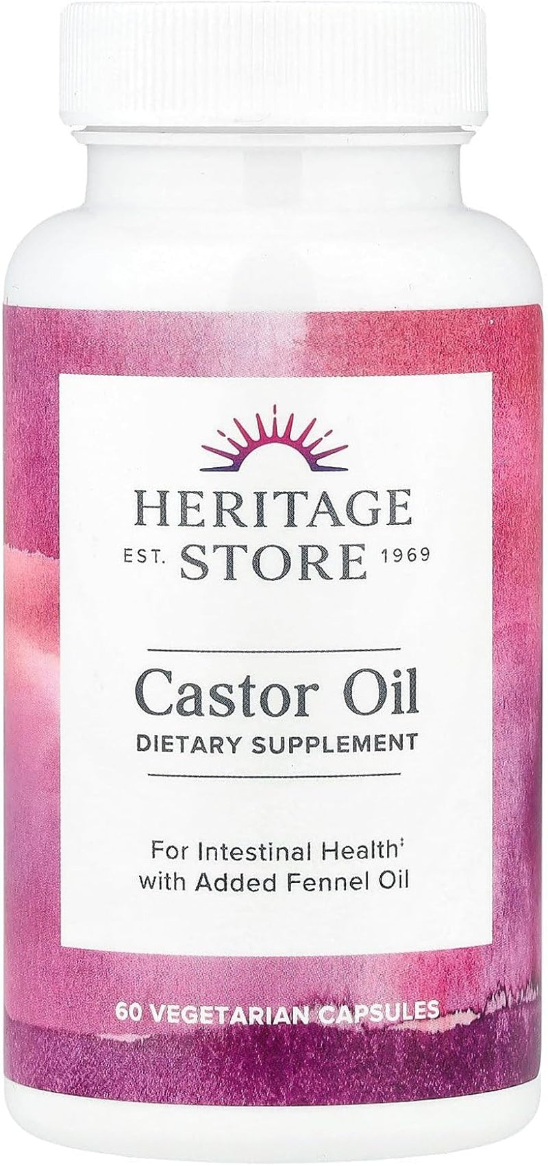 Castor Oil, 60 Vegetarian Capsules, Heritage Store