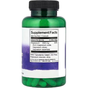 Swanson - Triple Magnesium Complex | Essential Mineral for Bone and Muscle Health | 400Mg Capsules - 100 Count