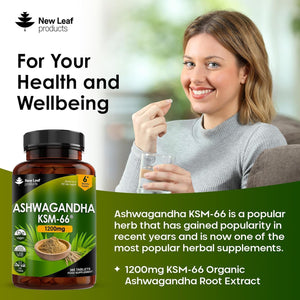 Ashwagandha KSM 66-365 (6 Months Supply) 1200Mg Vegan Tablets Pure High Strength Root Extract - Ashwagandha KSM Tablets Supplement (Not Capsules or Gummies) Non-Gmo & UK Made (6 Months Supply)