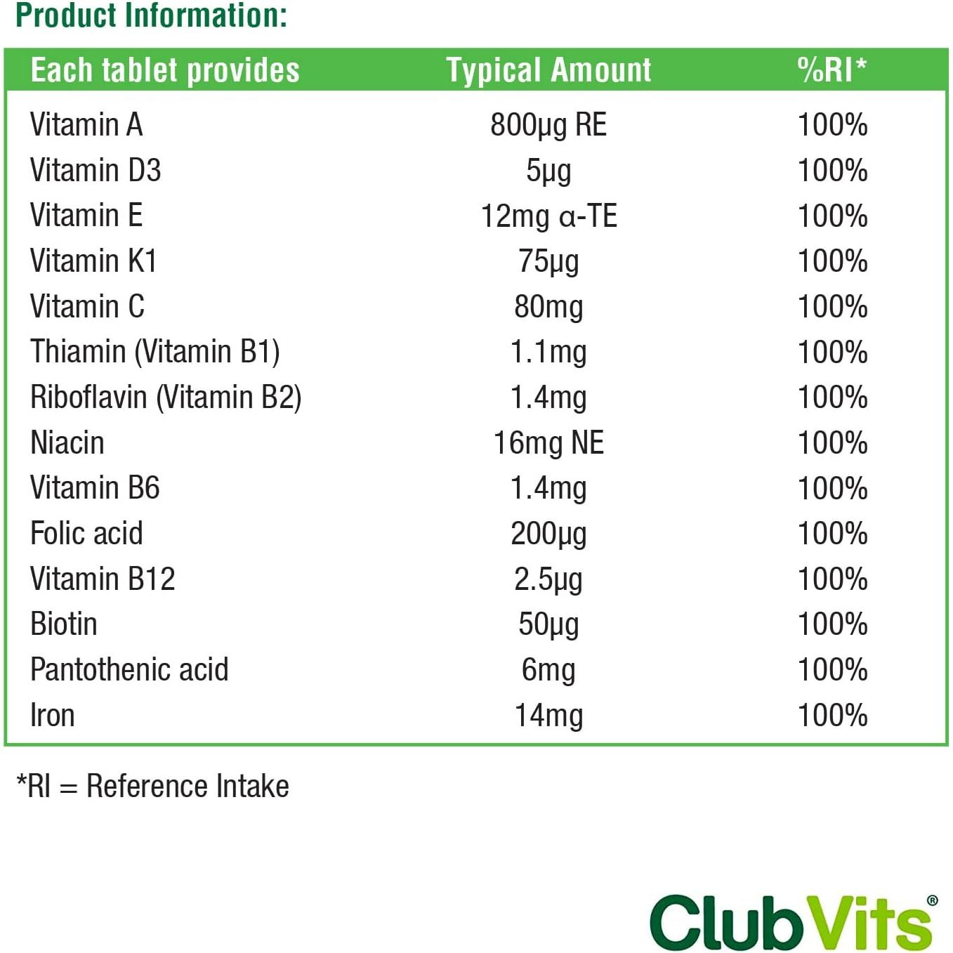Multivitamin & Iron 360 Tablets | One a Day Formulation for Men or Women | UK Manufactured | Immune Defence: Vitamin C D & B6 Supports Immune System