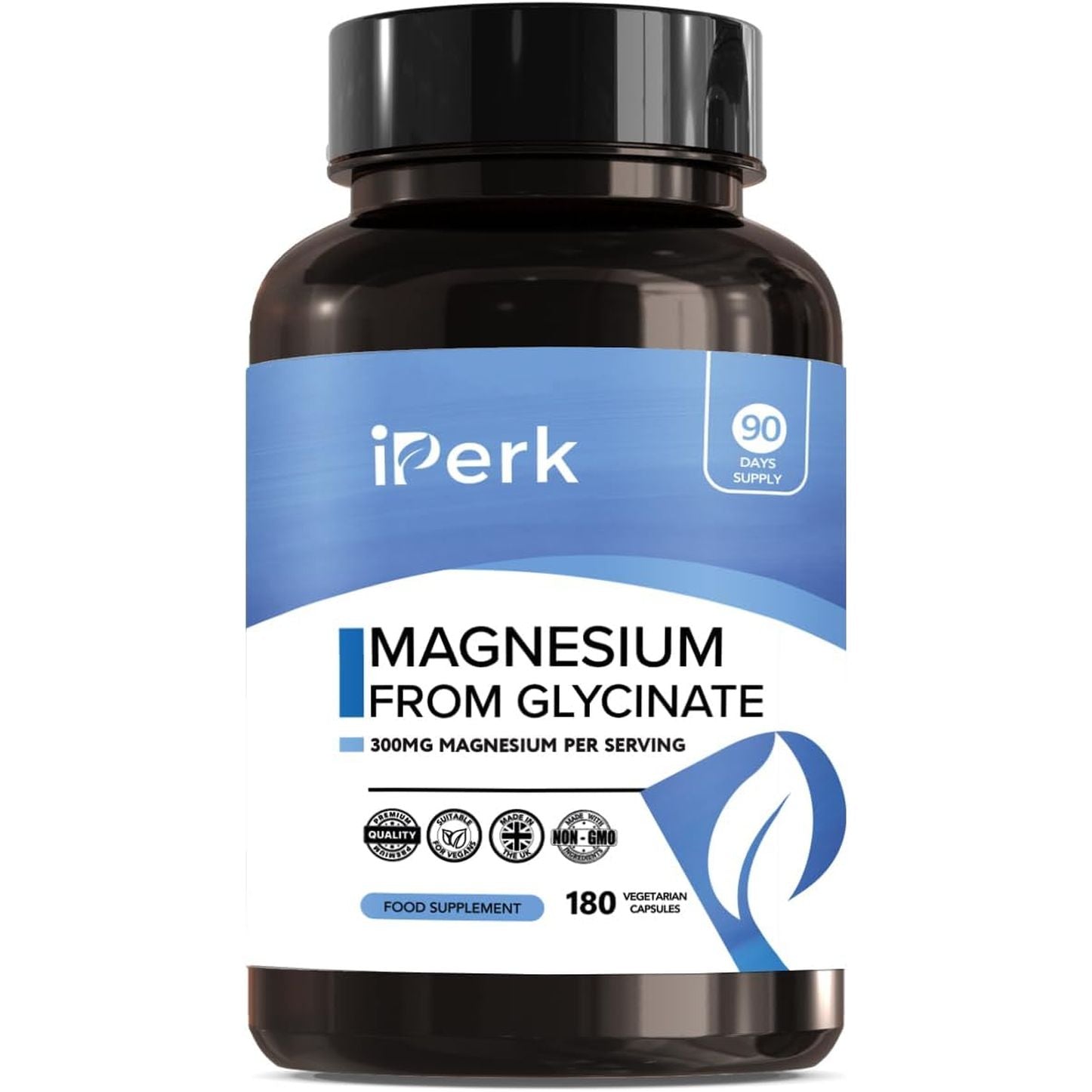 Magnesium Glycinate Capsules Provide 300 Mg of Pure Elemental Magnesium per Serving 180 Vegan Caps
