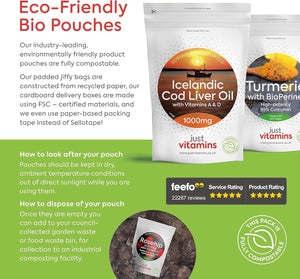 Icelandic Cod Liver Oil 1000Mg | 90 Premium Softgels | High Strength Omega 3 with Vitamins a & D | Supports Heart, Brain & Eye Health | UK Made - Just Vitamins