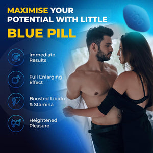 Erectup - 10 Blue Tablets for Men - 100Mg Natural Supplement for Enhanced Performance & Vitality - Fast-Acting Blue Power for Men'S Efficiency & Long-Lasting Results