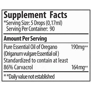 Zane Hellas 190 Mg Oregano Oil-164 Mg Carvacrol per Serving-4 Drops Daily. 100% Greek Undiluted Oil of Oregano. 86%-90% Min Carvacrol. Probably the Best Oregano Oil in the World. 0.5 Fl. Oz.- 15Ml.