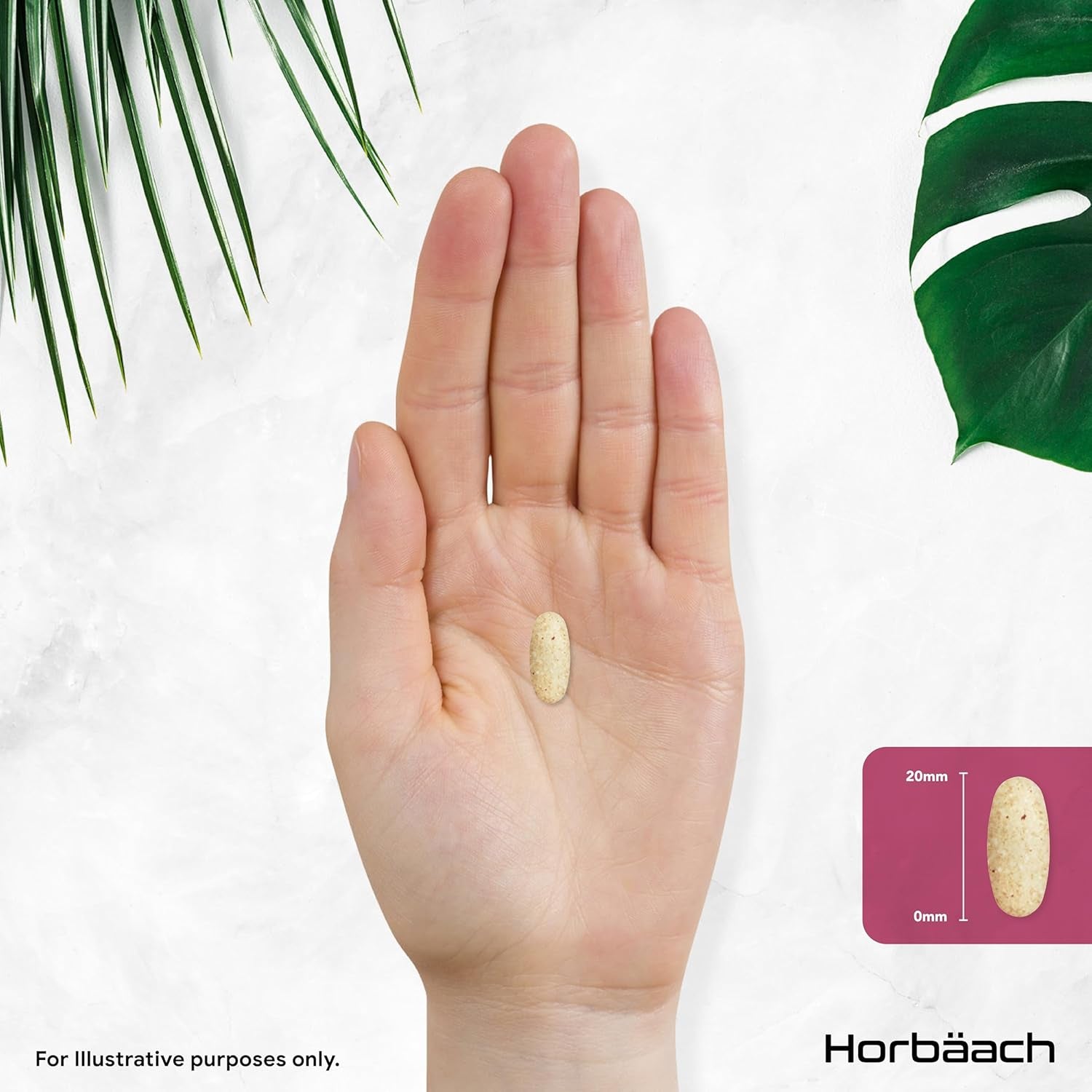 Hair Skin and Nails Vitamins | Biotin Hair Growth | with Biotin, Zinc and Selenium | Beauty Supplement for Women and Men | 120 Vegetarian Tablets | by Horbaach