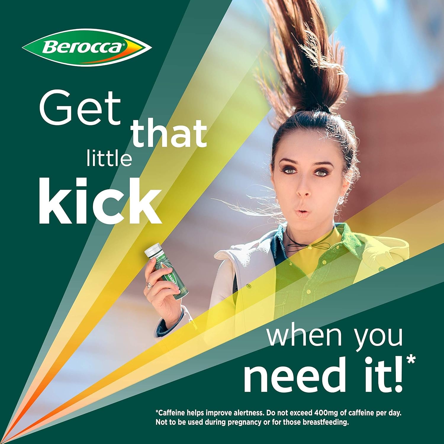Berocca Boost Effervescent Tablets with Guarana, Caffeine and Vitamin B12, Also Contains Vitamin C and Magnesium, 1 Pack of 20-3 Weeks Supply