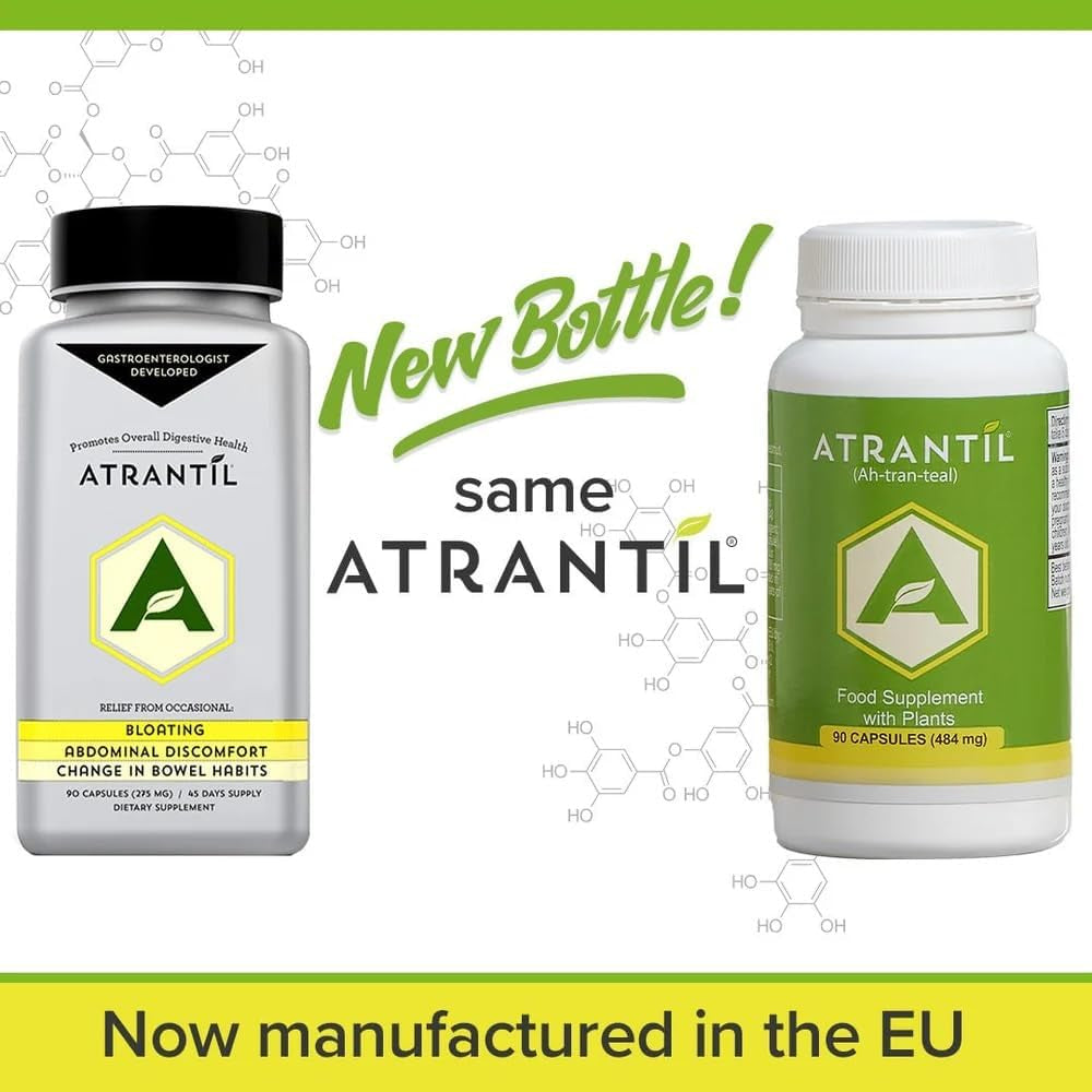 Atrantil Natural Digestive Aid for Bloating and Abdominal Discomfort, 90 Capsules