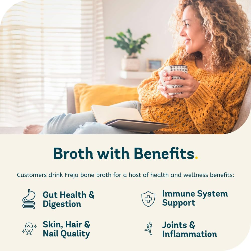 Freja Fish Bone Broth | Liquid Collagen & Protein | Low Carb, Keto & Gluten Free | Clear Liquid Fish Broth, Not Fish Stock Cubes, Powder, or Concentrate | 3 X 500Ml