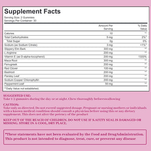 60 Feminine Balance Gummies, Premium Pheromone Gummies for Women, Enhance Your Social Appeal and Self-Confidence, Vegan and Gluten-Free, Gmo-Free, Strawberry Flavour - 30 Servings