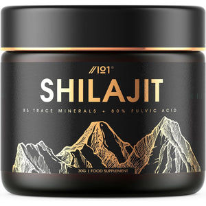 Himalayan Shilajit Resin 30G – Gold Grade 100% Pure Gilgit-Baltistan Source – Rich in 80% Fulvic & Humic Acid, Minerals – by Alpha01