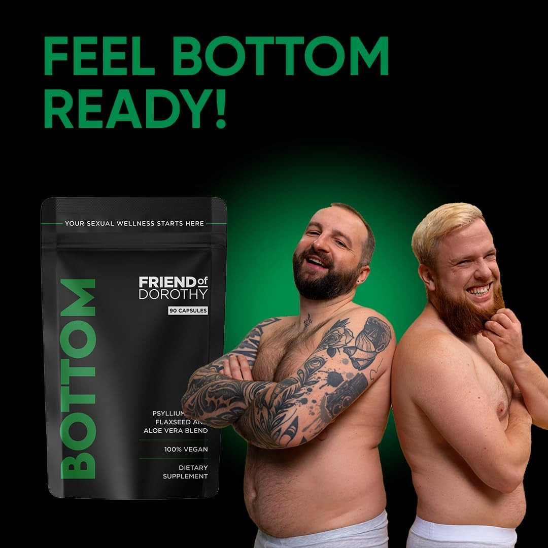Friend of Dorothy - Bottom Fiber Supplement for Effortless Prep Time - Helps Promote Digestive Regularity - Psyllium Husk Based - for Men Who Bottom, 90 Capsules