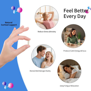 Cortisol Detox Supplement Men Women - Reduce Lower Cortisol High Cortisol Reducer Blocker Control - Supports Stress Mood Rest Adrenal Calm Relax with Ashwagandha L-Theanine Magnesium