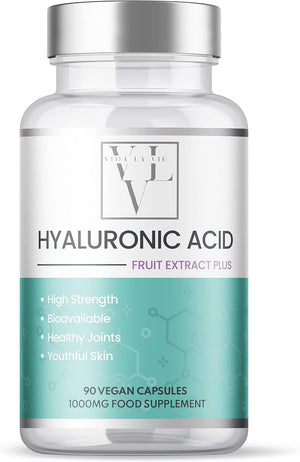Hyaluronic Acid & Superfruits 1000Mg Complex | 90 Capsules | High Strength | Boosted with Superfruits | Vegan