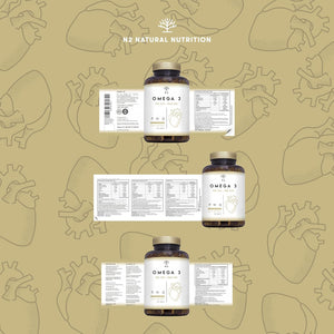 Omega 3 2000Mg 700Mg EPA + 500Mg DHA with Vitamin E, Supports Normal Heart, Brain & Vision Function. Heavy Metal Free. 120 Softgel N2 Natural Nutrition