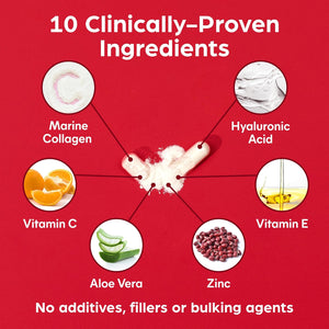 Purolabs Marine Collagen Complex - Collagen Supplement for Women & Men - with Hyaluronic Acid & Vitamin C - High Strength Type 1 Hydrolyzed Collagen Peptides - 60 Capsules - Skin, Hair & Nails