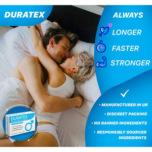 DURATEX by Hilman Blue Pills for Men Endurance - Premium Strong 100Mg Tablets for Enhanced Stamina Firm Performance Power Booster Herbal Male Food Supplements for Long Lasting (10 Count (Pack of 1))