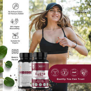 Ubiquinone Co Enzyme Q10 Softgel Capsules, Super Strength Vegan Friendly Naturally Fermented High Absorption Coq10 Capsules Made in the UK to GMP Standards - the Intelligent Health (90 Count, 200 Mg)
