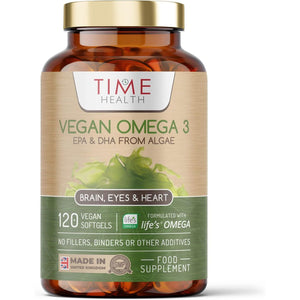 Vegan Omega 3 – EPA & DHA from Algae Oil – Premium Brand – Carrageenan-Free – Sustainable Algal Alternative to Fish Oil – Vegetarian Essential Fatty Acids – UK Made Supplement (120 Count (Pack of 1))