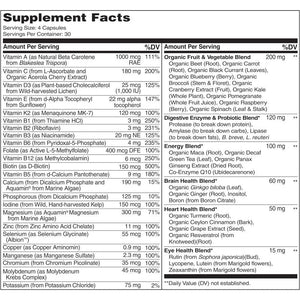 NATURELO Whole Food Multivitamin for Men - with Natural Vitamins, Minerals, Botanical Blends - Complete All-In-One Formula for Energy, Brain, Heart, Eye Health - 120 Vegan Capsules | 1 Month Supply