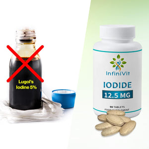 Infinivit High Potency Iodine Tablets, Lugols Iodine, Iodine and Potassium Iodide, 90 Vegan Tablets