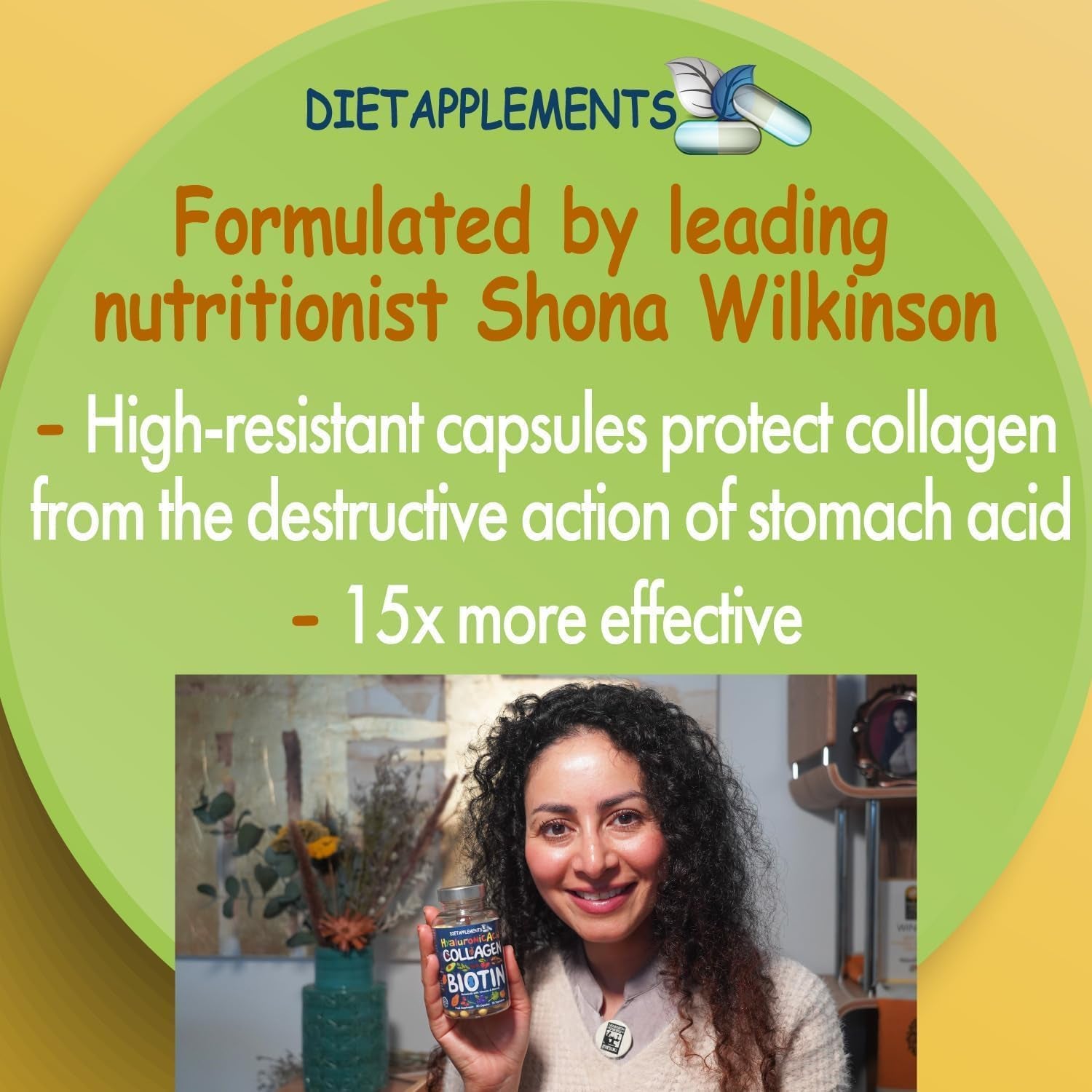 Marine Collagen Type1&3 1800Mg, Biotin 10000Mcg/Serving, Hyaluronic Acid, Vitamins, Minerals, Botanicals | 2432Mg/Serving | Hydrolysed High Strength Peptides Supplement | Skin, Hair, Nails, Joints