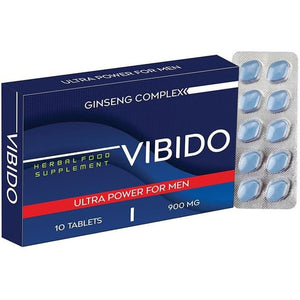 VIBIDO 900Mg | Stronger | Longer | Harder | Performance | Extra Strength Enhancing Pills, Stamina Endurance Booster Supplement Pills for Men | 10 Ginseng Tablets