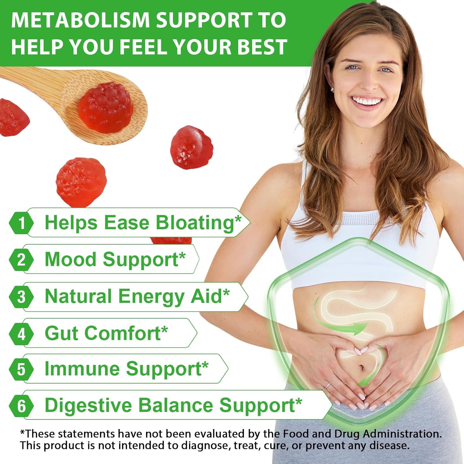 Berberine Gummies,Berberine Supplement,Berberine Complex Gummies for Metabolism, Energy, Gut Health, Fasting & Body Mass Control