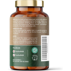 Distilpure MSM - Plant-Derived Sulphur 1000Mg Capsules - UK Manufactured - Zero Additives - Pullulan (120 Capsule Pouch)