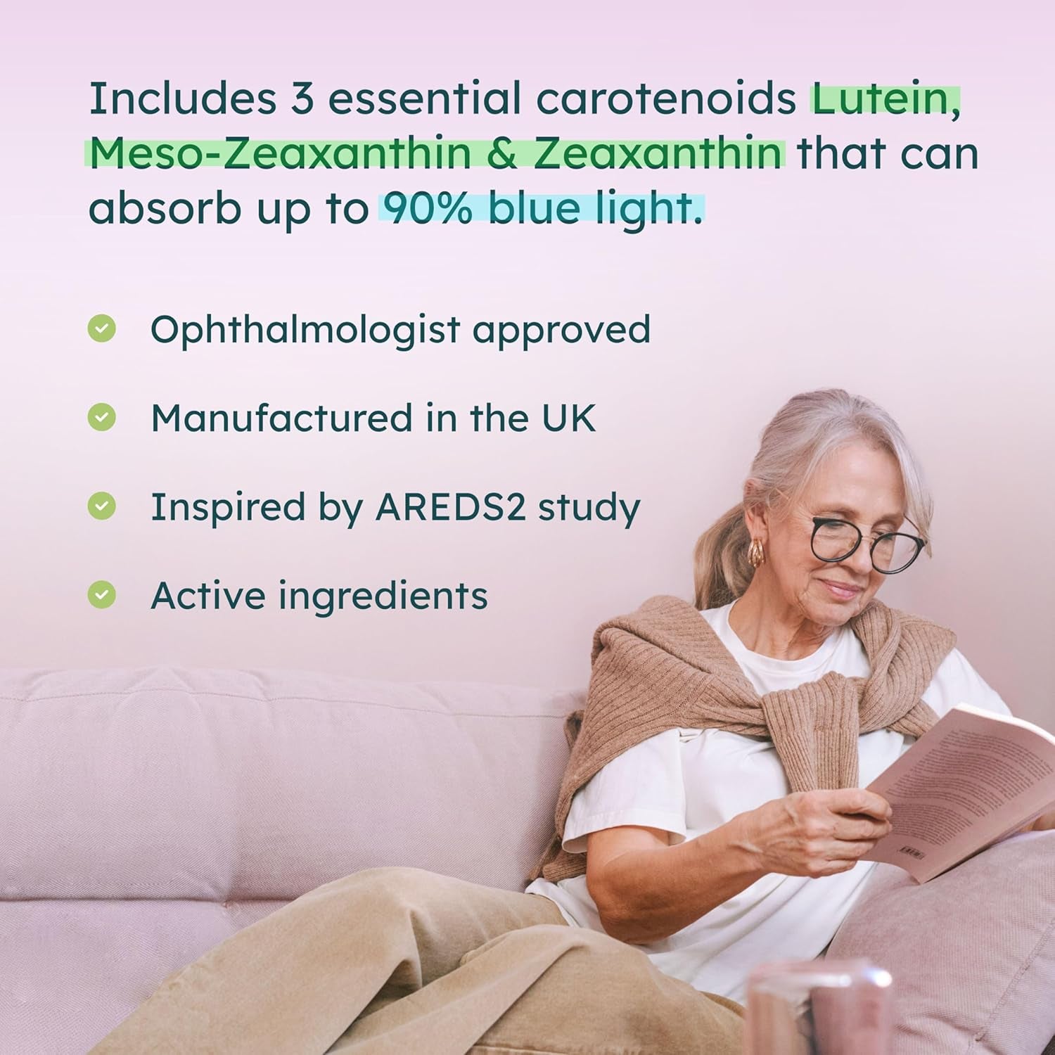 Eyesight plus AREDS2 Eye Supplement - 60-Day Eye Health Capsules with Lutein, Zeaxanthin & Bilberry