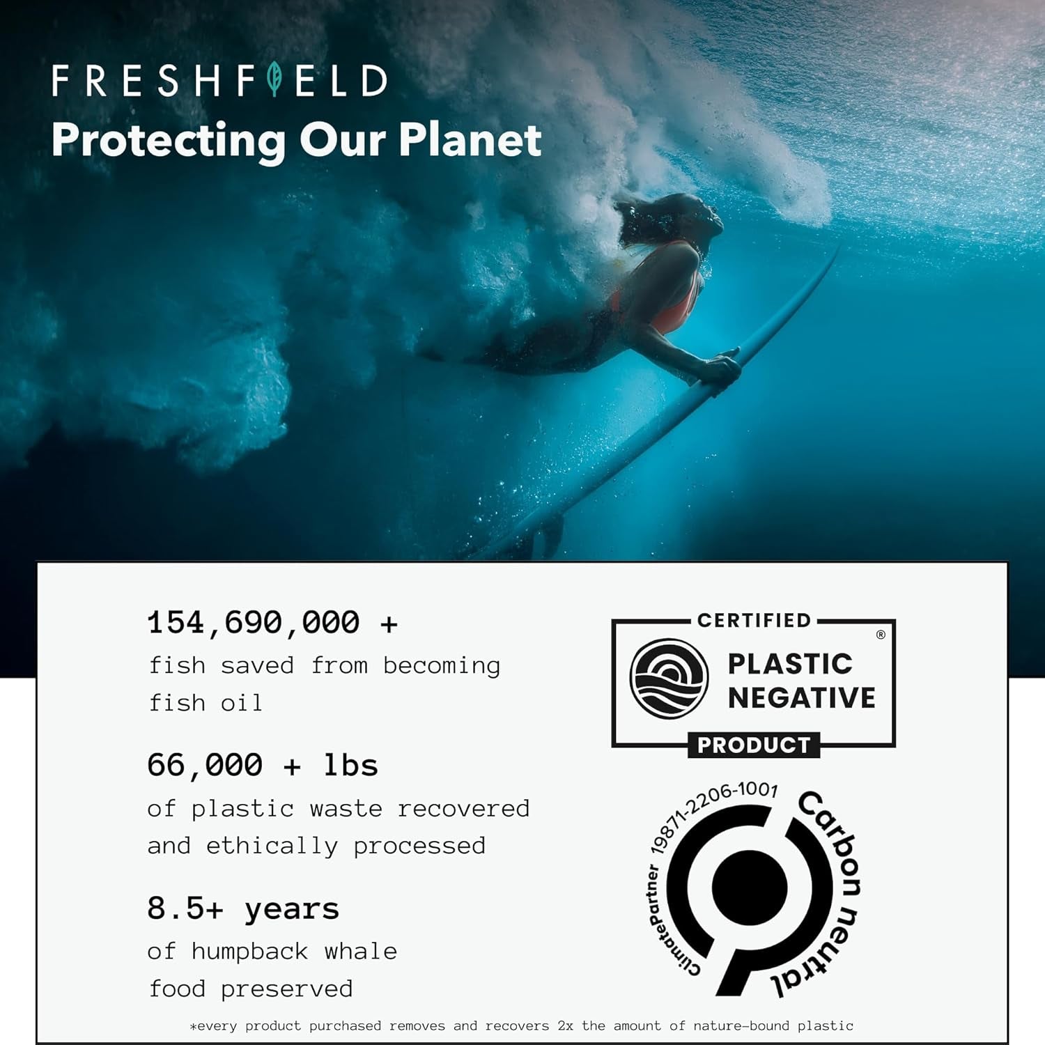 Freshfield Vegan Omega 3 DHA & DPA Supplement: Premium Algae Oil, 2 Month Supply, Plant Based, Sustainable, Premium and Mercury Free. Supports Heart, Brain, Joint Health