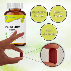 Magnesium Supplements 500Mg for Muscle, Bone & Energy. Magnesium Tablets for Women & Men, 90 Tablets, 3 Month Supply-Nutra Life