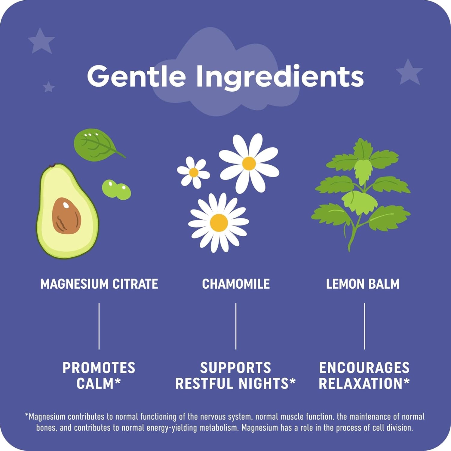 Magnesium Gummies for Kids Relaxation & Natural Wake-Rest Cycles | Relaxing Magnesium for Children with Chamomile & Lemon Balm | Non-Gmo, Gluten-Free & Third-Party Tested | Calming Gummies 60 Ct