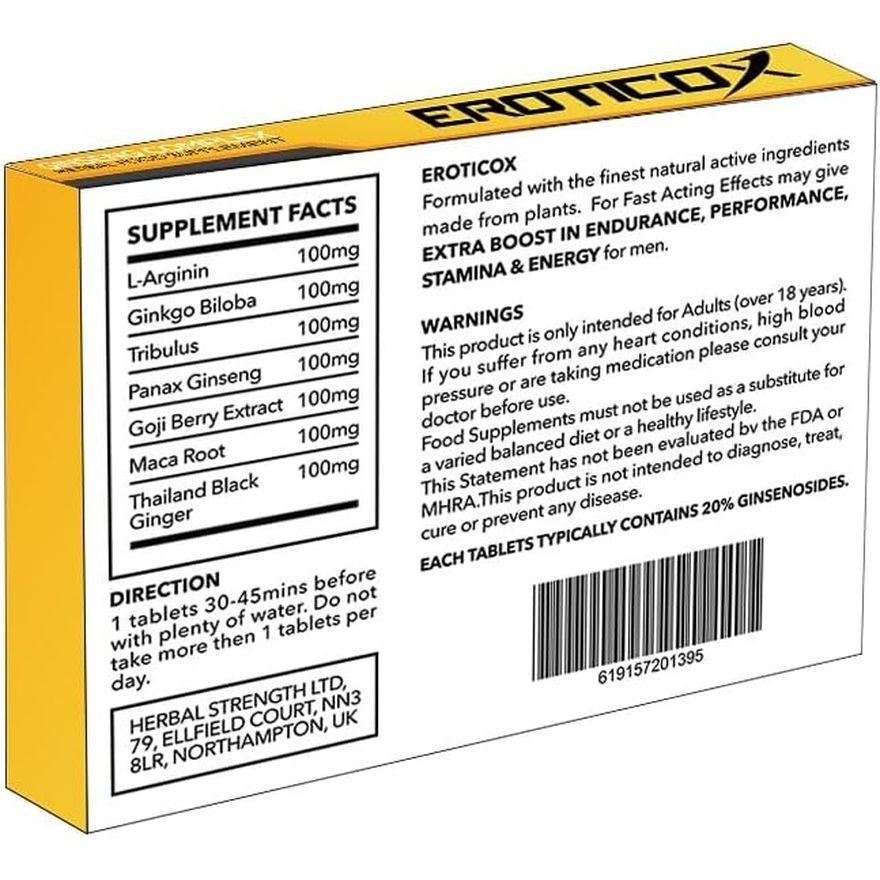 EROTICOX Ultra Extra Strong 700MG | Maximum Duration, Immediate Effect, without Contraindications, 100% Natural
