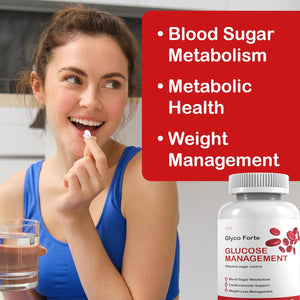 Glyco Forte Glucose Management Supplement, Blood Sugar Metabolism, Metabolic Health, Weight Management, 60 Capsules, 1 Capsule per Serving, 60 Servings