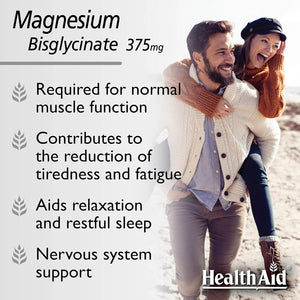 Healthaid Magnesium Bisglycinate Vegan Tablets, 60-Count