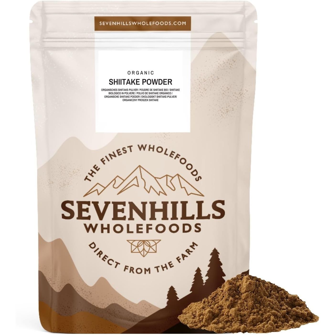 Sevenhills Wholefoods Organic Shiitake Mushroom Powder 100G