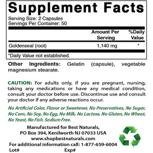 Best Naturals Goldenseal Root 570 Mg 100 Capsules (100 Count (Pack of 1))