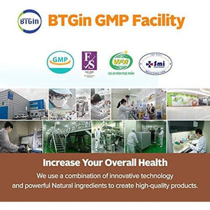 BTGIN Korean Red Ginseng Extract 3000Mg Everyday, Immune Booster and Focus Supplement for Brain Enhancement with Ginsenoside Rg3, Panax Ginseng 6 Years Root, Saponin Hanppuri 30Packets in 1 Set