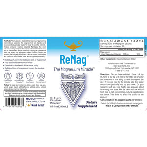 Rna Reset - Remag High Absorption Magnesium Liquid, Experience the Magnesium Miracle, 96 Servings, Magnesium Chloride, 240Ml - by Dr. Carolyn Dean