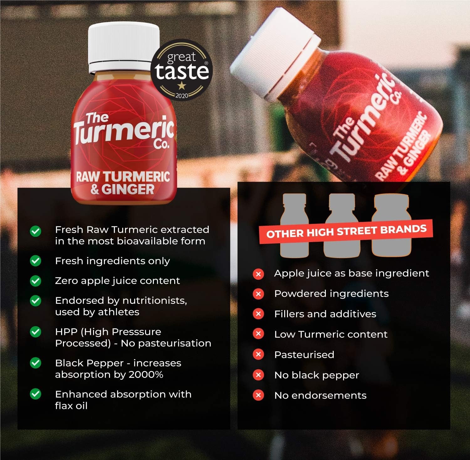 Turmeric, Ginger, Beetroot Shots - the Turmeric Co 7 Pack of Mixed Shots of Healthy, Vegan Shot Drinks, High Strength, Immune Support Made from Fresh Cold Pressed Turmeric and Ginger, Made in the UK